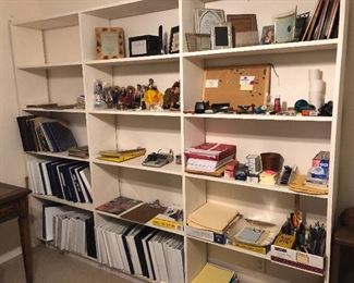 lots of note books -office items few cd's unique books on violin making and just information and history on the violin- AND THIS IS NOT THE BOOK ROOM WHICH IS PACKED