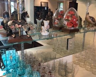 barware- and more stuff-BLUE GLASSES SOLD HAVE THE REST