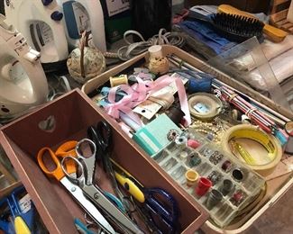 sewing notions and kemore machine- fabric -