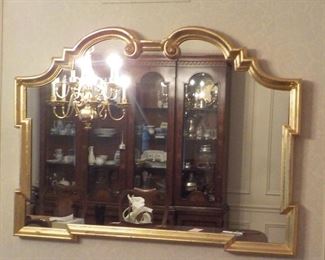Mirror, gold wood frame