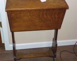 Oak sewing stand, antique
