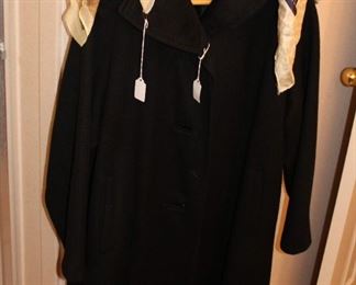 clothing black wool coat