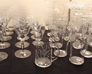 formal crytal and cut glass