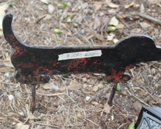 outdoor dachund boot scraper