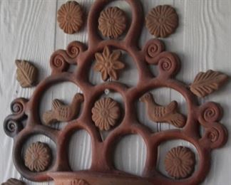 outdoor mesican pottery wall art