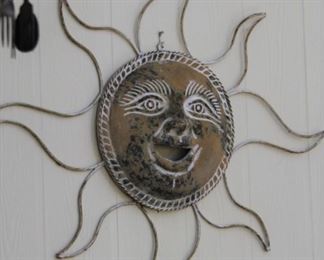 outdoor sun yard art