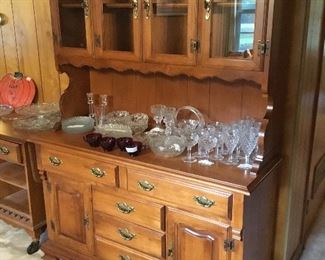 Buffet and hutch with glassware