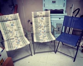 Three Folding Lawn Chairs