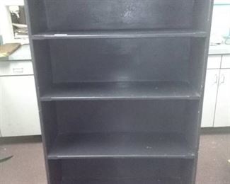 Painted Black All Wood Book Case