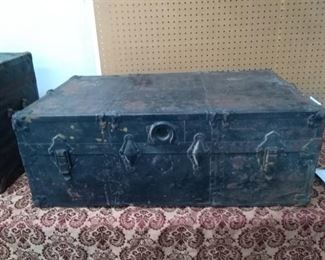 Foot Locker Sized Wooden Trunk
