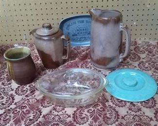 Frankoma, Glassbake, Pewter Dish