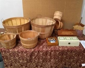 Gardening Baskets and Misc Collectible Boxes