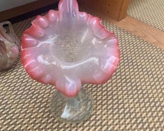 Antique French Opaline Glass Jack in the Pulpit Vase $20