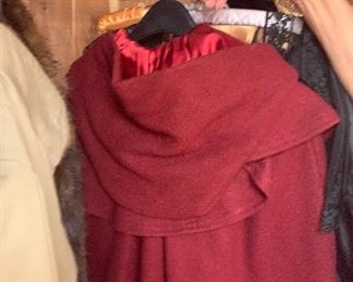 Vintage Red Velvet Cloak - $40