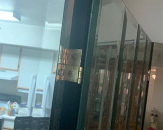 Mid Century Modern Hollywood Regency Era Heredon 4 panel Mirror Floor Screen $550