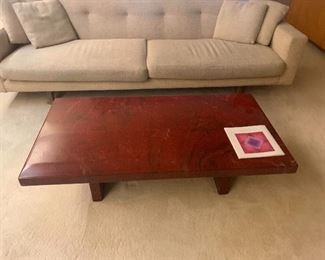 Red Laquer Accent Table 1980”s Furniture - $400 -OBO Available for presale purchase