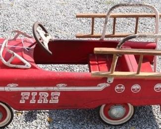 Vintage pedal fire truck