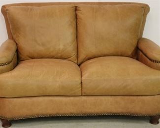 Hutton loveseat in Saddle by Leather Italia