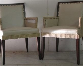 Lazzaro leather & wicker chairs