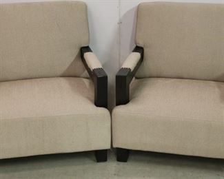 Pair Lazzaro upholstered chairs