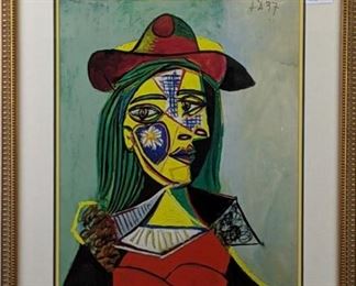 Woman with fur collar by Pablo Picasso