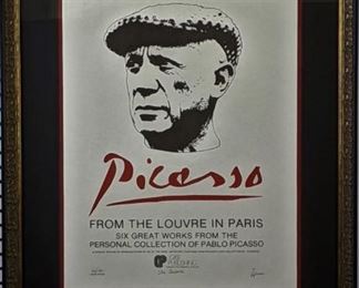 Picasso st the Louvre Broadside L.E.
