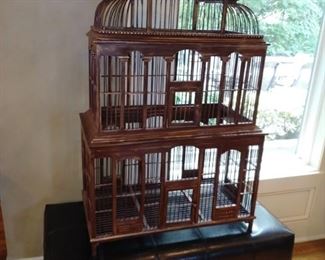 large wood bird cage
