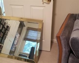 Large Hanging Wall Mirror 39" wide and 27" tall $30