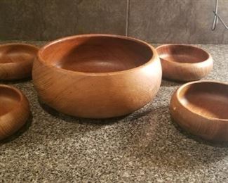 salad bowl wooden set $20