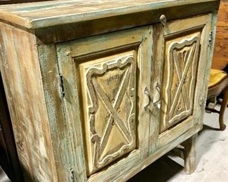reclaimed wood cabinet