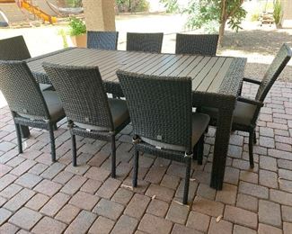 Patio table that seats 8. 