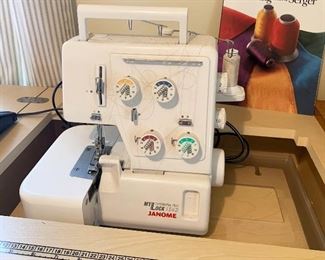 63- Janome MyLock 134D Differential Feed Sewing Serger, excellent working condition