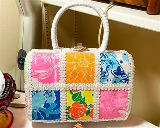 4- Vintage Lilly Pulitzer Floral Printed Handbag from 1960s