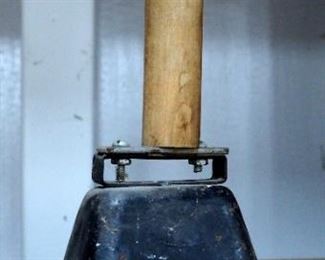 Antique Cowbell With Wood Handle