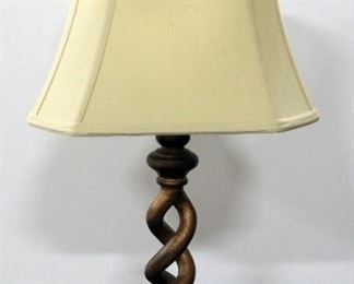 Table Lamp With Twisted Faux Metal Base, 29"H, Powers On