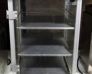 Star Countertop Pastry Display, Glass Sides, Three Stainless Steel Shelves And Acrylic Door, Model 15PDC, 24.5" Tall x 15" Wide x 15" Deep