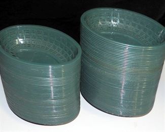 Plastic 8" Wide Oval Sandwich Baskets, Qty Approx 94