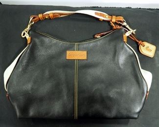 Dooney & Bourke Purse, Wallet, And Checkbook Cover Set In Branded Cloth Carrying Bag