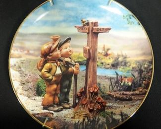 Danbury Mint Hummel Collector Plates, Stormy Weather, Back To School, Squeaky Clean, A Windy Crossroad, And Apple Tree Boy And Girl, With COAs