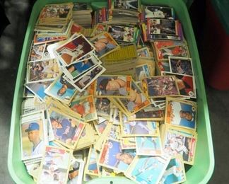 Baseball Card Collection, Includes Topps, Upper Deck And More, Unsorted, Uncounted, Contents Of 18 Gallon Tub