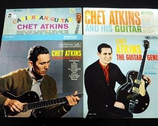 Chet Atkins Caribbean Guitar (German Import), Guitar Genius, And His Guitar, Finger Style Guitar Vinyl LP Records, VG+