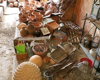Huge selection of clay pots and vessels