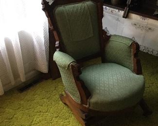 Antique Eastlake platform rocker