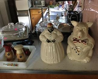 McCoy Mamie and bear cookie jars