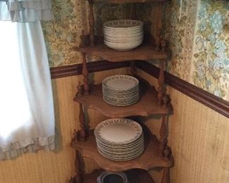 Corner shelf unit.  Taihei China. 96-piece set.