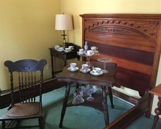 Eastlake spoon carved bed