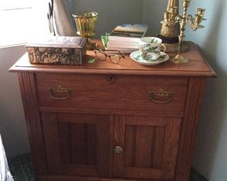 Antique cabinet. Single drawer. Double door cabinet