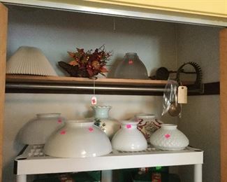 Antique and vintage glass lamp shades