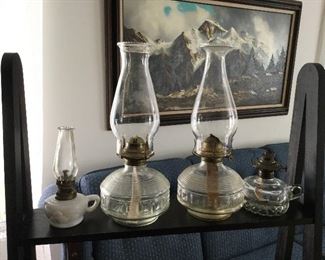 Finger  oil lamps.