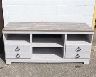 Lot 002 
Ashley Furniture TV Stand with Fireplace Option